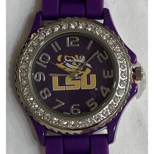 LSU Tigers Ladies Crystals Watch, Gift for Her Mom Anniversary, NCAA